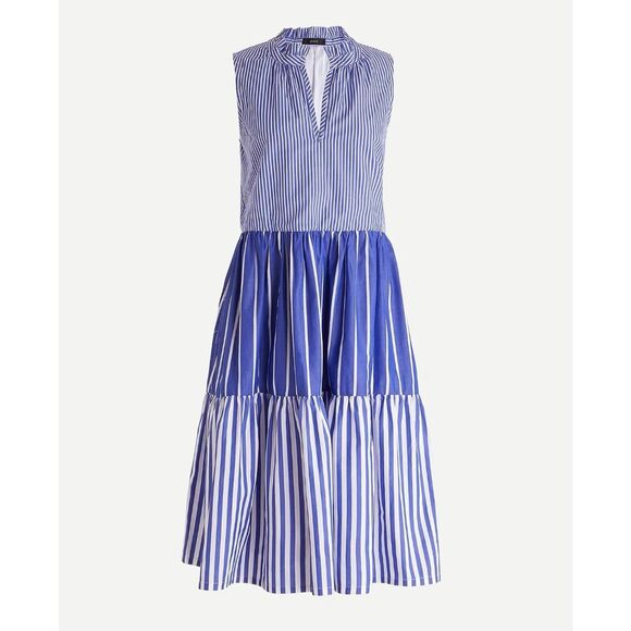 J Crew sleeveless tiered midi dress - Picture 1 of 7